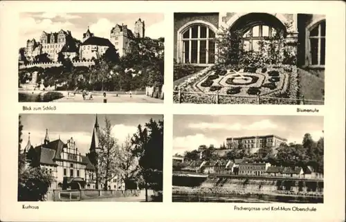 Bernburg Saale Bernburg Saale Schloss Kurhaus Blumenuhr Fischergasse Karl Marx Oberschule x / Bernburg /Salzlandkreis LKR