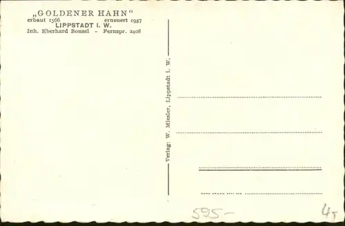 Lippstadt Lippstadt Goldener Hahn * / Lippstadt /Soest LKR