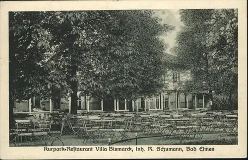 Schoenebeck Elbe [Stempelabschlag] Restaurant Villa Bismarck Bad Elmen x / Schoenebeck /Salzlandkreis LKR