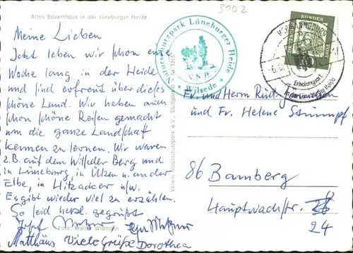 Hermannsburg Hermannsburg [Stempelabschlag] Bauernhaus x / Hermannsburg /Celle LKR