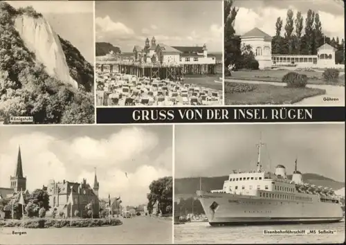 Insel Ruegen Insel Ruegen Koenigstuhl Goehren Eisenbahnfaehrschiff MS Sassnitz Bergen x / Bergen /Ruegen LKR