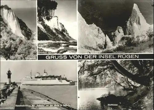 Insel Ruegen Insel Ruegen Koenigstuhl Teufelsfelsen Eisenbahnfaehre MS Sassnitz Herthasee x / Bergen /Ruegen LKR