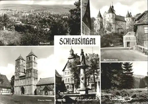 Schleusingen Schleusingen Bertholdsburg Kloster Vessra Rathaus  * / Schleusingen /Hildburghausen LKR