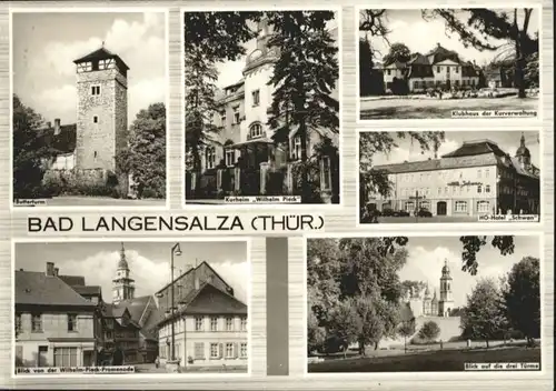 Bad Langensalza Bad Langensalza Butterturm Kurheim Wilhelm Pieck Hotel Schwan Promenade  x / Bad Langensalza /Unstrut-Hainich-Kreis LKR