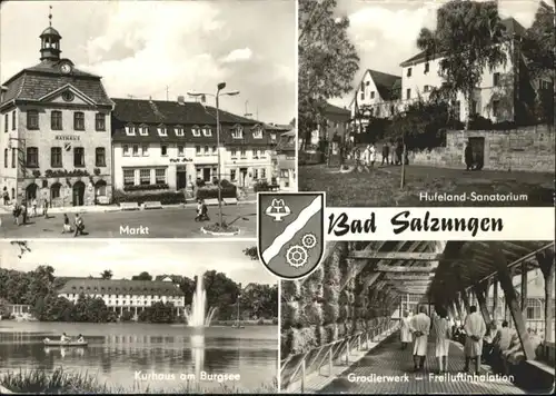Bad Salzungen Bad Salzungen Markt Hufeland Sanatorium Kurhaus Grodierwerk x / Bad Salzungen /Wartburgkreis LKR
