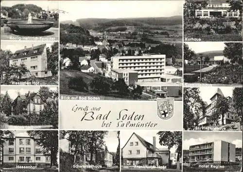 Bad Soden Taunus Bad Soden Koenig Heinrich Sprudel Westfalen Hof Haus Lorbach Hessenhof Schweizerhaus Frankfurterhof Hotel Regina St Vinzenshaus Kurhaus x / Bad Soden am Taunus /Main-Taunus-Kreis LKR