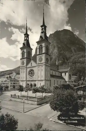 Glarus GL Glarus Stadt Kirche Glaernisch x / Glarus /Bz. Glarus