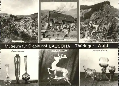 Lauscha Lauscha Glaskunst Museum Huettenplatz Rauchglasvasen Hohlglasplastik Waldglas * / Lauscha /Sonneberg LKR