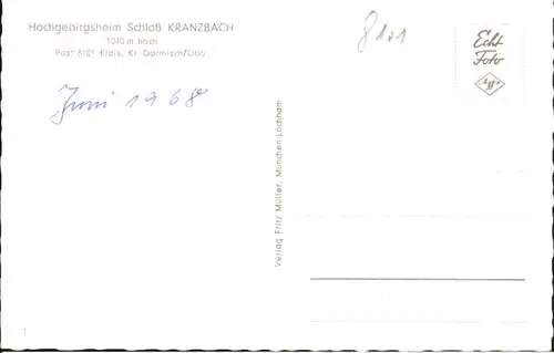Klais Klais Garmisch Oberbayern Schloss Kranzbach Heim * / Kruen /Garmisch-Partenkirchen LKR