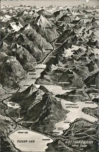 Vierwaldstaettersee Fliegeraufnahme  Kat. Brunnen