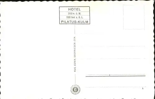 Pilatus Hotel Pilatus Kulm Fliegeraufnahme  Kat. Pilatus