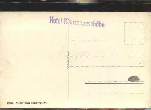 Klausen Hotel Klausen
Klausenpasshoehe Kat. Klausen