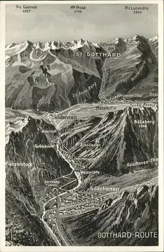 Goeschenen Gotthard Route Kat. Goeschenen