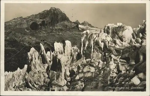 hw02458 Rhonegletscher Glacier du Rhone Gerstenhorn Kategorie. Rhone Alte Ansichtskarten