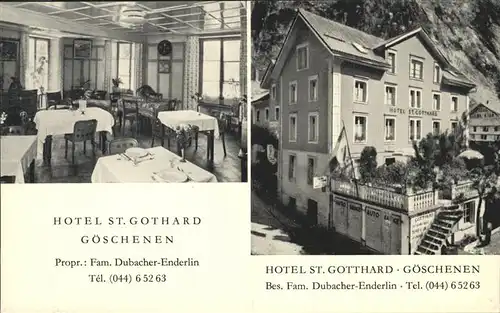 Goeschenen Hotel St Gotthard  Kat. Goeschenen