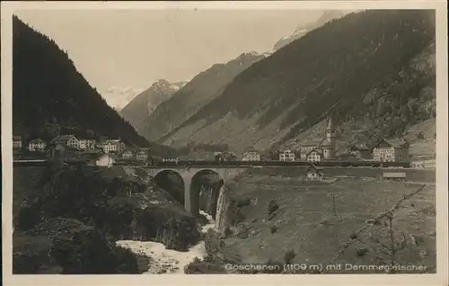 Goeschenen Bruecke Zug Dammagletscher Kat. Goeschenen