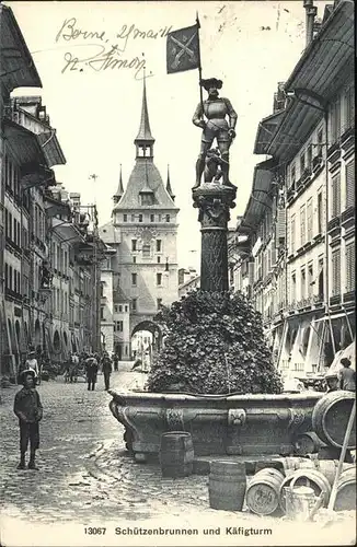 Bern BE Schuetzenbrunnen Kaefigturm Kat. Bern