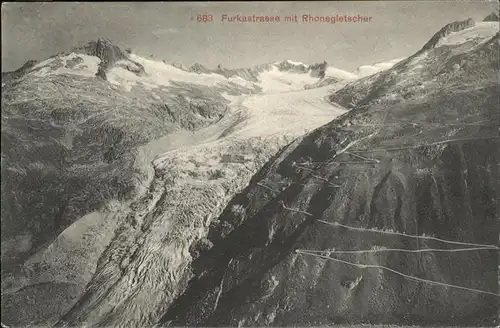 Furka Strasse Rhonegletscher Kat. Furka