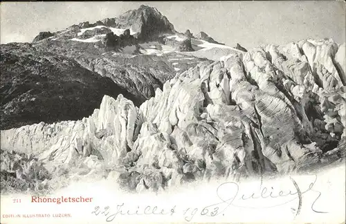 hw13094 Rhonegletscher Glacier du Rhone  Kategorie. Rhone Alte Ansichtskarten