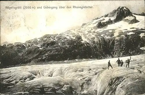 hw13176 Rhonegletscher Glacier du Rhone Naegelisgraetli Kategorie. Rhone Alte Ansichtskarten