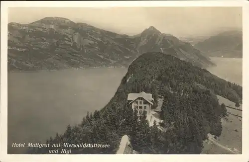 Vierwaldstaettersee Fliegeraufnahme Hotel Mattgrut Rigi Kat. Brunnen