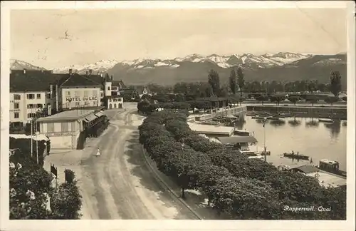 hw15525 Rapperswil SG Quai Kategorie. Rapperswil SG Alte Ansichtskarten