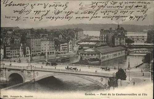 hw17055 Genf GE Pont de Coulouveniere Kategorie. Genf Alte Ansichtskarten