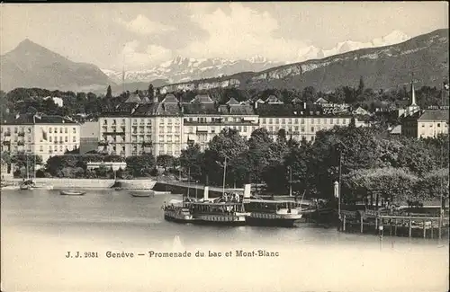 Genf GE Promenade du Lac 
Mont-Blanc Kat. Genf