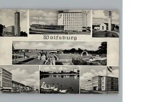 Wolfsburg Schwimmbad, Jusitzgebaeude / Wolfsburg /Wolfsburg Stadtkreis