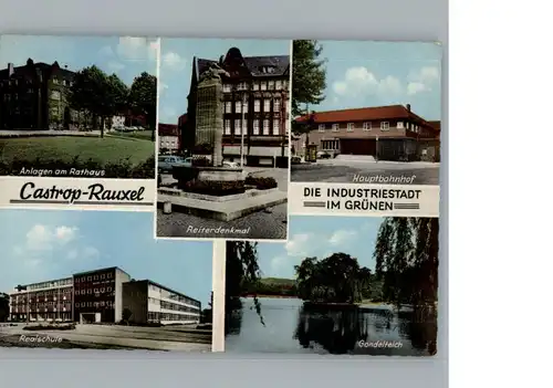 Castrop-Rauxel Bahnhof, Rathaus, Realschule, Gondelteich / Castrop-Rauxel /Recklinghausen LKR