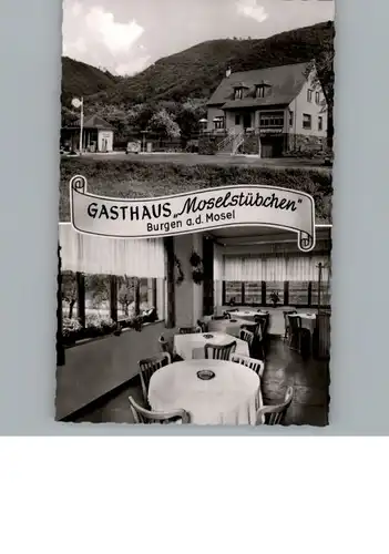 Burgen Mosel Gasthaus  Moselstuebchen / Burgen /Mayen-Koblenz LKR