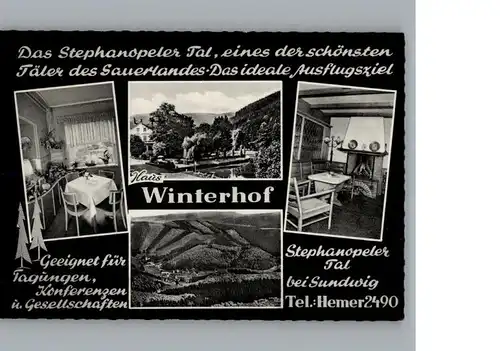 Hemer Gaststaette Haus Winterhof / Hemer /Maerkischer Kreis LKR