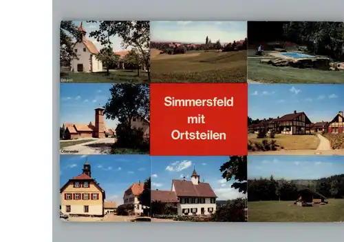 Simmersfeld Ortsteile / Simmersfeld /Calw LKR