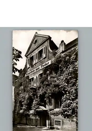 Meersburg Bodensee Gasthaus Weinstube zum Becher / Meersburg /Bodenseekreis LKR