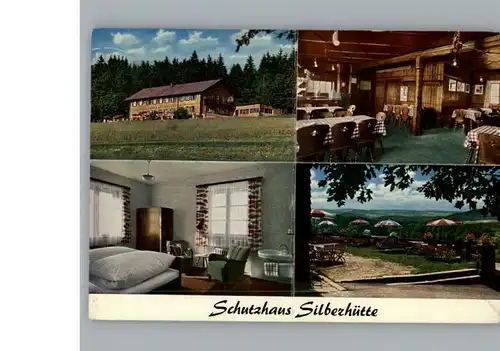 Flossenbuerg Werbe-Karte Schutzhaus Silberhuette / Flossenbuerg /Neustadt Waldnaab LKR