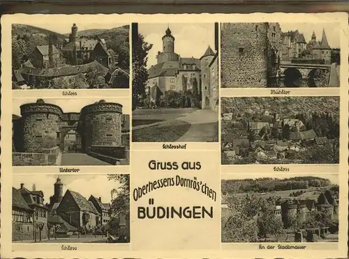 Buedingen Hessen Schloss Muehltor Untertor / Buedingen /Wetteraukreis LKR