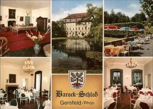 Gersfeld Rhoen Restaurant Cafe Barock Schloss Kat. Gersfeld (Rhoen)