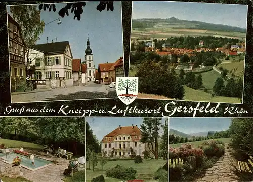 Gersfeld Rhoen Wappen Kneipp Luftkurort Kat. Gersfeld (Rhoen)