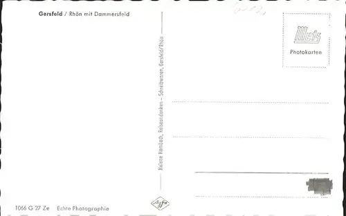 Gersfeld Rhoen Dammersfeld Kat. Gersfeld (Rhoen)