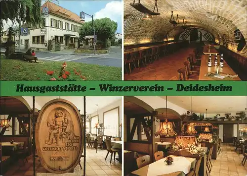 Deidesheim Hausgaststaette Winzerverein Weinfass Kat. Deidesheim