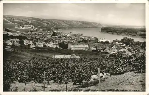 Nierstein Rhein Gesamtansicht / Nierstein /Mainz-Bingen LKR