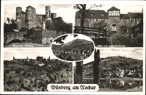 Dilsberg Jugendherberge Tor Burgruine Dilsberg Kat. Neckargemuend