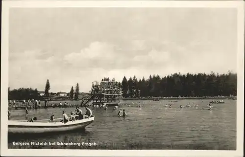 Schneeberg Erzgebirge Filzteich Bergsee Kat. Schneeberg