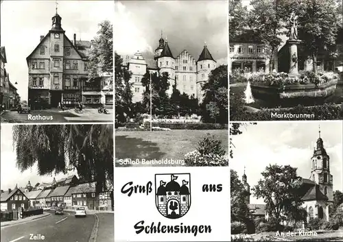 Schleusingen Schloss Bertholdsburg Marktbrunnen Kat. Schleusingen