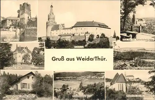 Weida Aumatalsperre Stadtkirche Stadtturm Kat. Weida Thueringen