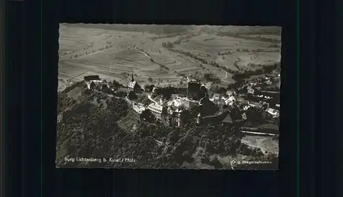 Kusel Fliegeraufnahme Burg Lichtenberg Kat. Kusel