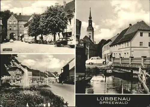 Luebbenau Spreewald Topfmarkt Hauptstrasse Hafeneck Kat. Luebbenau