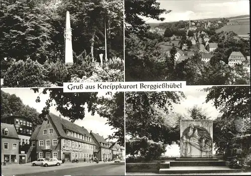 Berggiesshuebel Postmeilensaeule Kirchberg Hochwasserdenkmal Kat. Bad Gottleuba-Berggiesshuebel