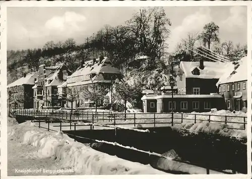 Berggiesshuebel im Schnee Kat. Bad Gottleuba-Berggiesshuebel