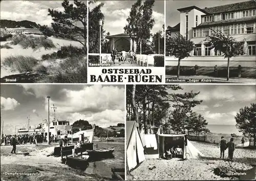 Baabe Konzertplatz Strand Zeltplatz Dampferanlegestelle Kat. Baabe